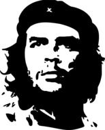 silhouette of che guevara