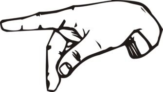 hand as a sign as a graphic image