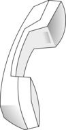 drawn handset about home phone