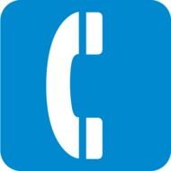 Blue icon of phone