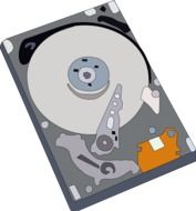 top view hard drive