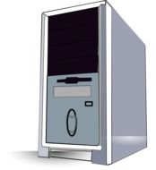 gray computer case as a graphic image