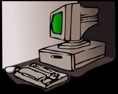 vintage ibm 486 computer and monitor