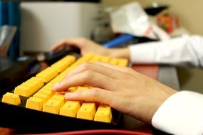 Colorful beautiful gaming keyboard