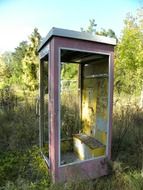 abandoned telephone booth