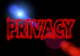 clipart of Red privacy policy sign