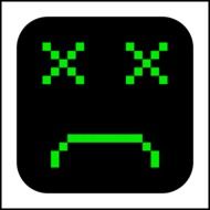 pixel sad smiley