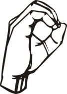 language hand as a drawing