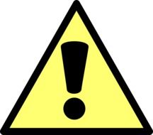 warning action sign drawing
