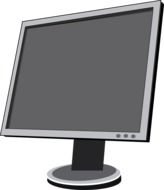 grey monitor lcd drawing