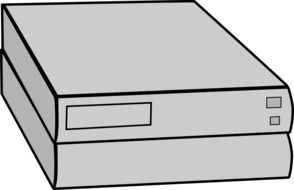 graphic image of a gray server