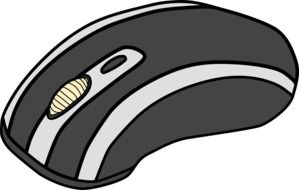 graphic image of a gray mouse for a computer