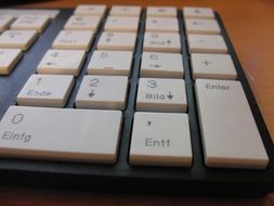 close-up numeric keypad