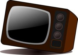 tv console vintage drawing