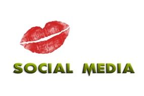 red lips as a symbol of interaction in social media