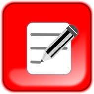 red icon for a notepad