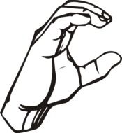 language hand sign drawing