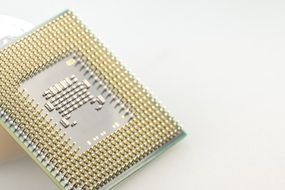 closeup of a computer processor