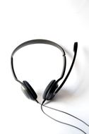 headphones with microphone on the table