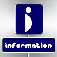 info information tips icon support blue color drawing