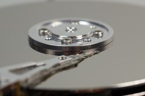 mechanism of the Hard drive close-up