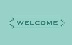 welcome text drawing
