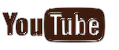 brown and white logo of YouTube