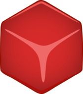 red cube on white background