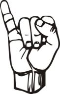 sign language on the picture