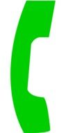 Picture of green phone sign