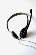 Black headphones with microphone