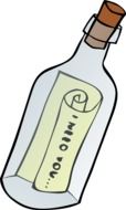 Message in the bottle clipart