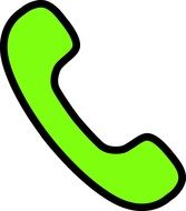 Handset with black outline