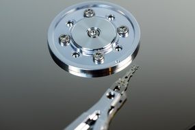 Top view of a brilliant hard drive