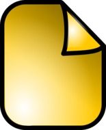 graphic image of golden paper sheet