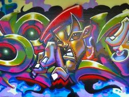 Colored bright graffiti of creative meaning