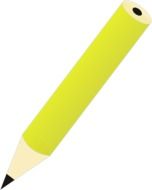 isolated drawn yellow pencil