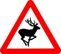 deer warning signs drawing