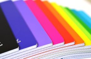 Notebooks with multi-colored covers