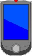 smartphone with blue display