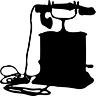 old-fashioned model of the telephone