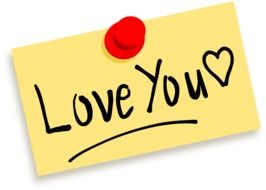 Clipart of love you note