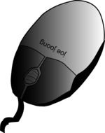 grey computer mouse, illustration