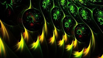 yellow green fractal art