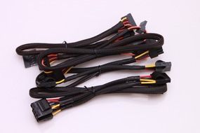 Black cables with connectors