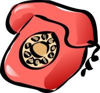 painted red phone