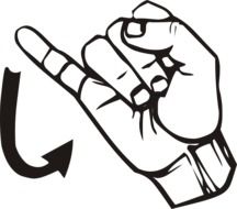 sign language hand gesture, illustration