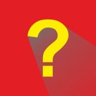 red icon for the question mark