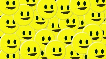 lot of smilies together, background