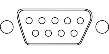 com port rs-232 port black white drawing